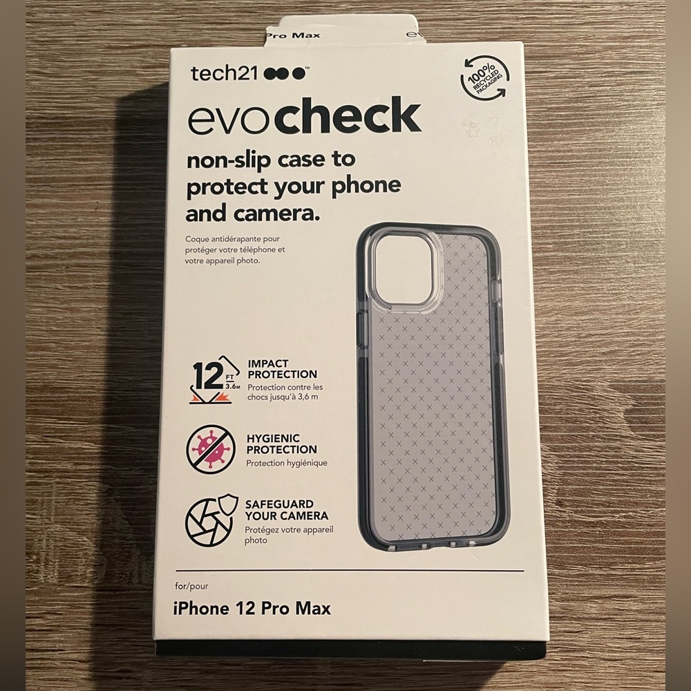 Tech21 Evocheck Phone Case for iPhone 12 Pro Max. Brand New
